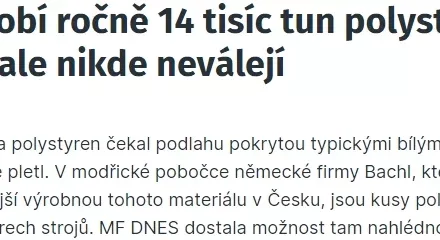 Novináři se v továrně nemohli přestat divit, aneb bezodpadová výroba polystyrenu u Brna