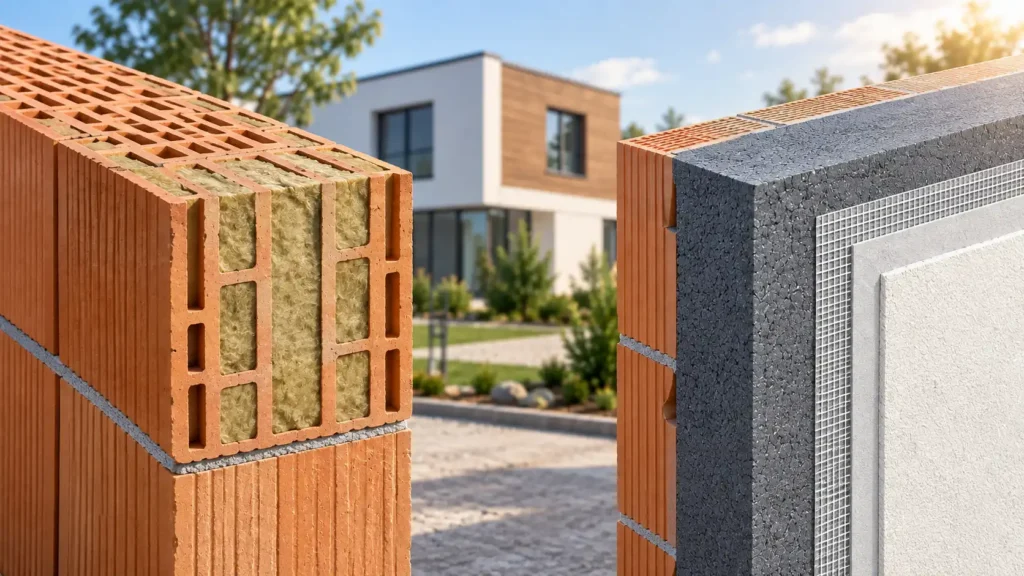 Zateplená cihla, nebo cihla s ETICS? Proč dává větší smysl sendvičová stěna s pěnovým polystyrenem (EPS)