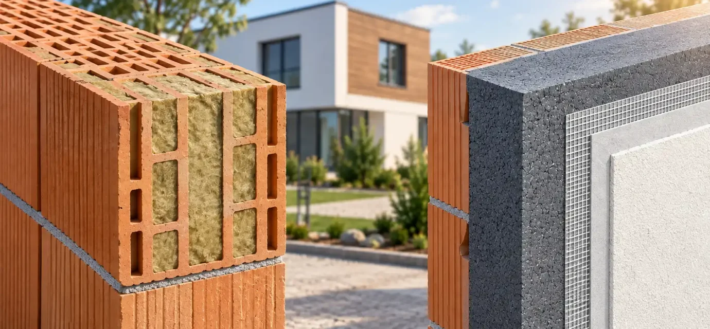 Zateplená cihla, nebo cihla s ETICS? Proč dává větší smysl sendvičová stěna s pěnovým polystyrenem (EPS)
